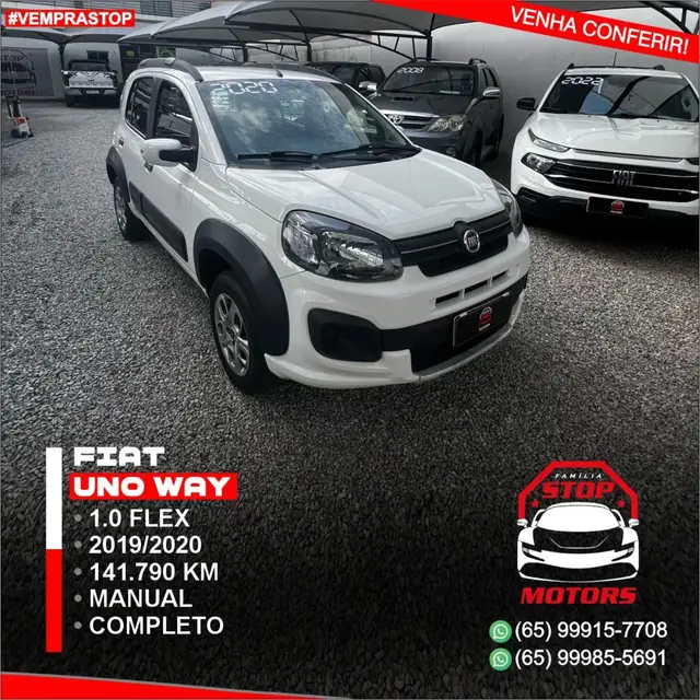 Carro Fiat Uno 2020 Way 1.0 Firefly (Flex)