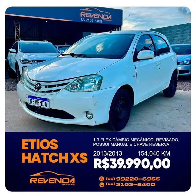 Carro Toyota Etios 2013 XS 1.3 (Flex)