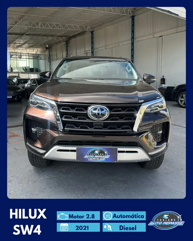 Carro Toyota SW4 2021 SRX 2.8 turbodiesel 7L 4x4 (Aut)