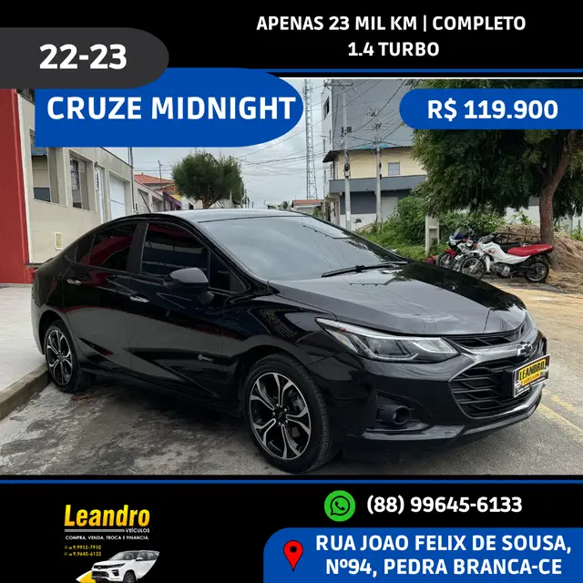 Carro Chevrolet Cruze 2023 Midnight 1.4 Turbo (Aut.)
