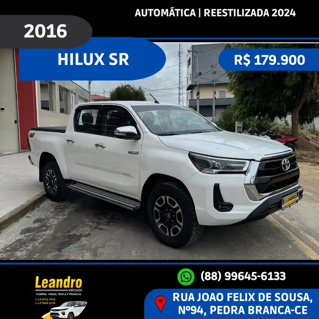 Carro Toyota Hilux Cabine Dupla 2016 Hilux 2.8 TDI SR CD 4x4 (Aut)