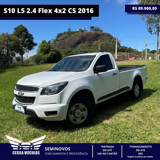 Carro Chevrolet S10 Cabine Simples 2016 Pick-Up LS 2.4 F.Power 4x2 CS