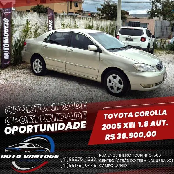 Carro Toyota Corolla 2005 Sedan XEi 1.8 16V (nova série)
