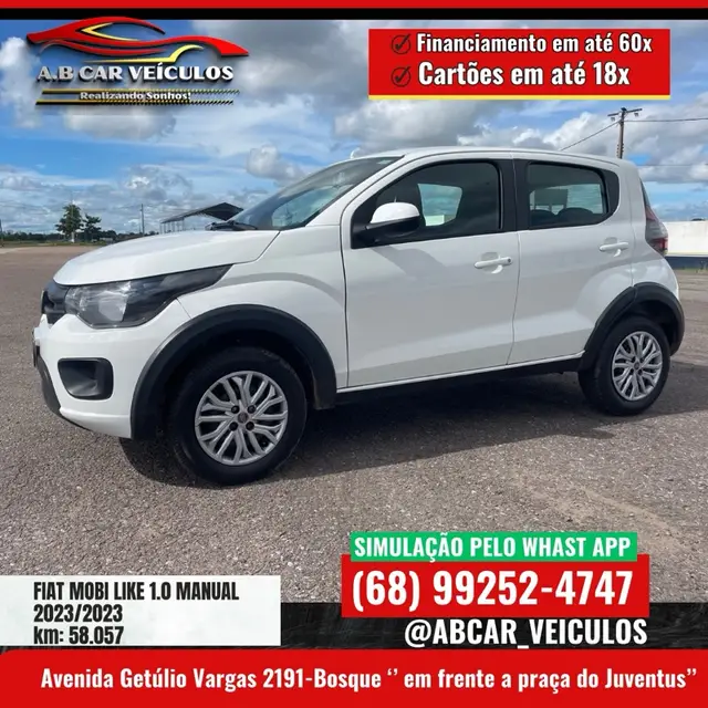 Carro Fiat Mobi 2023 Like 1.0 (Flex)