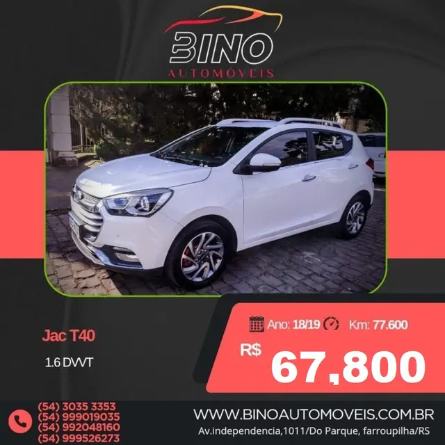 Carro JAC T40 Plus 2019 1.6 16V DVVT CVT