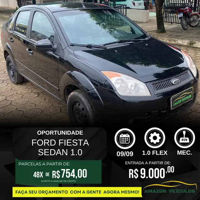 Carro Ford Fiesta Sedan 2009 1.0 (Flex)