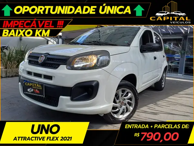 Carro Fiat Uno 2021 Attractive 1.0
