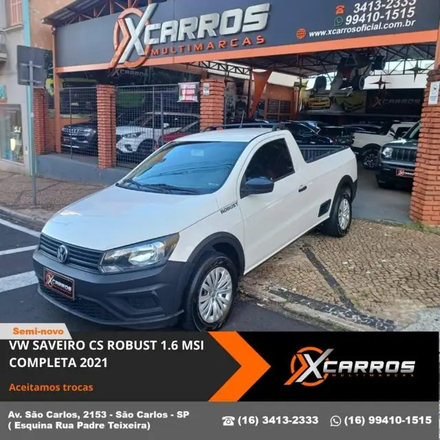 Carro Volkswagen Saveiro 2021 Robust 1.6 MSI CS (Flex)