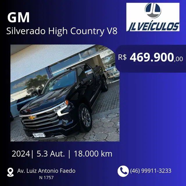 Carro Chevrolet Silverado 2024 High Country 5.3