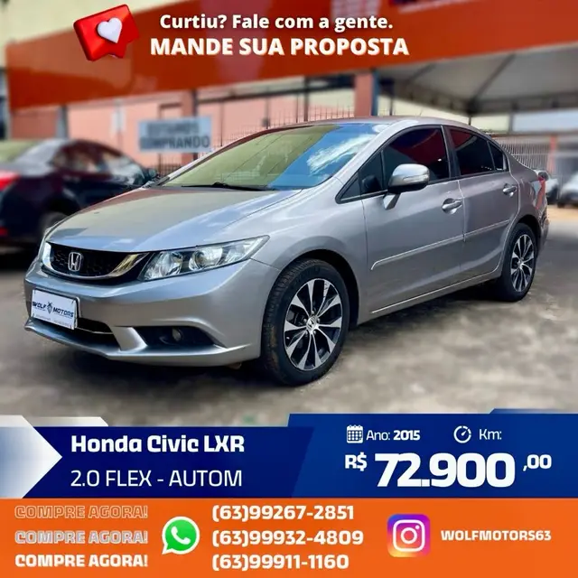 Carro Honda Civic 2015 LXR 2.0 i-VTEC (Aut) (Flex)
