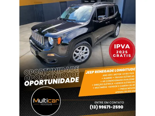 Carro Jeep Renegade 2017 Longitude 1.8 4x2 (Aut) (Flex)