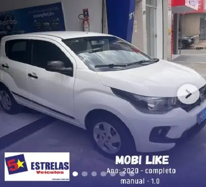 Carro Fiat Mobi 2020 Like 1.0