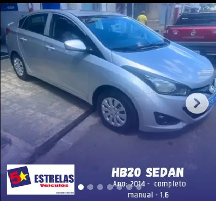 Carro Hyundai HB20S 2014 1.6 Comfort Style (Flex)