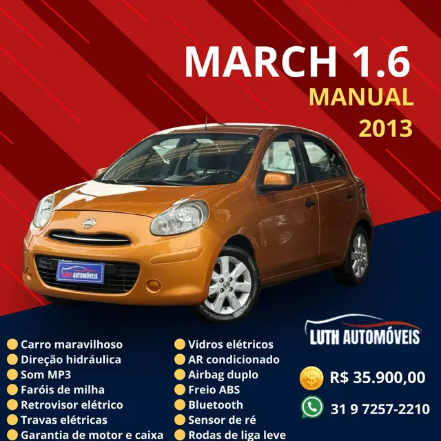 Carro Nissan March 2013 1.6 16V SV (Flex)