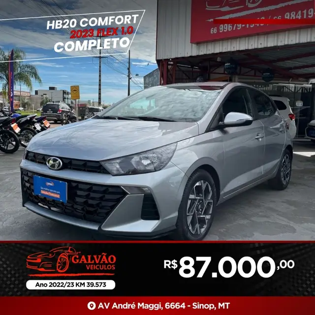 Carro Hyundai HB20 2023 Comfort 1.0 TGDI (Aut.)