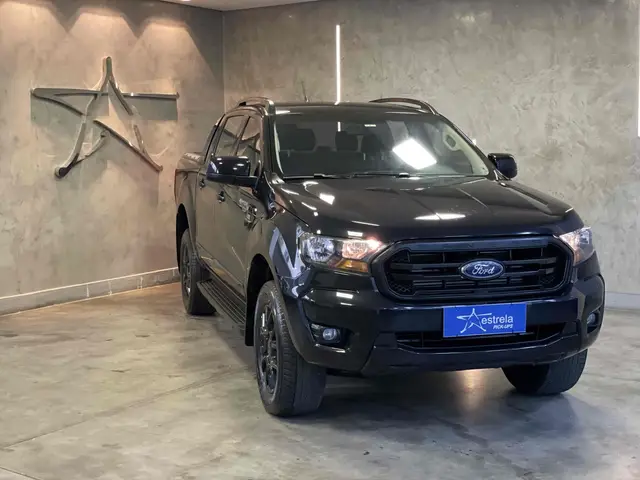 Carro Ford Ranger Cabine Dupla 2022 Black 2.2 Turbodiesel 4x2 (Aut)