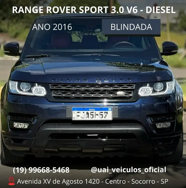 Carro Land Rover Range Rover Sport 2016 3.0 S/C HST 4wd