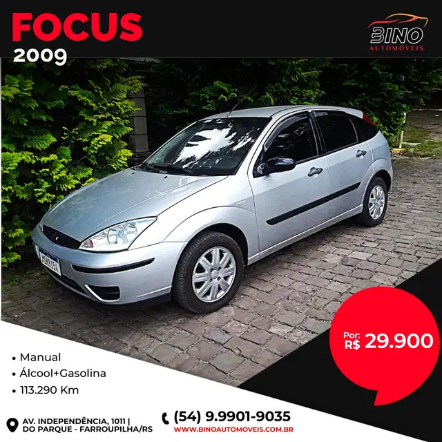 Carro Ford Focus Hatch 2009 GL 1.6 8V (Flex)