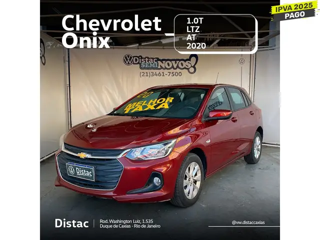Carro Chevrolet Onix 2020 LTZ 1.0 Turbo (Flex) (Aut)