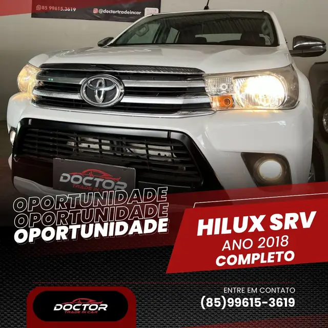 Carro Toyota Hilux Cabine Dupla 2018 Hilux 2.7 SRV CD 4x2 (Flex) (Aut)