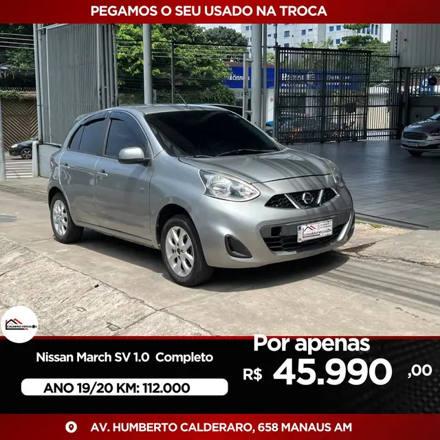 Carro Nissan March 2020 1.0 12V SV (Flex)