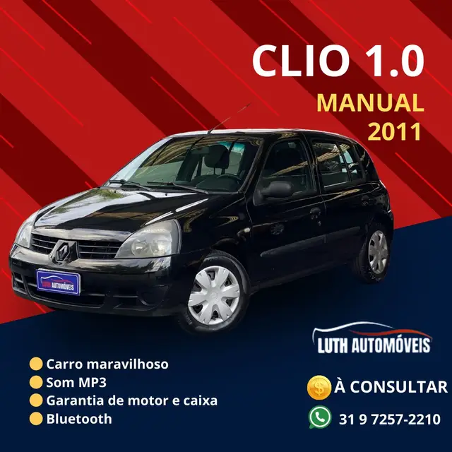 Carro Renault Clio 2011 Hi-Flex 1.0 16V 3p