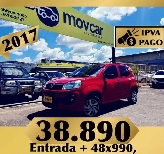 Carro Fiat Uno 2017 Attractive 1.0 (Flex) 4p