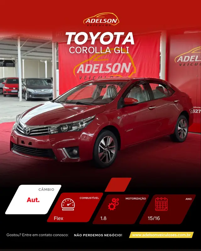 Carro Toyota Corolla 2016 1.8 GLi (Aut.)