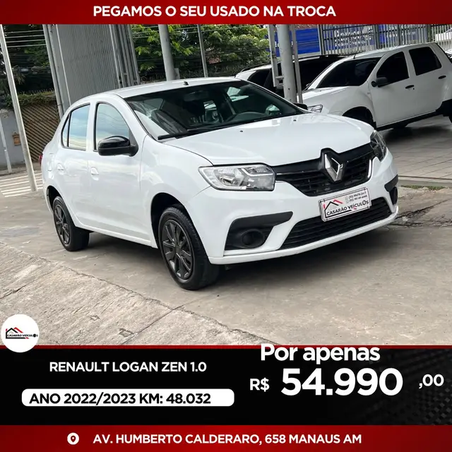Carro Renault Logan 2023 Zen 1.0 12V SCe (Flex)