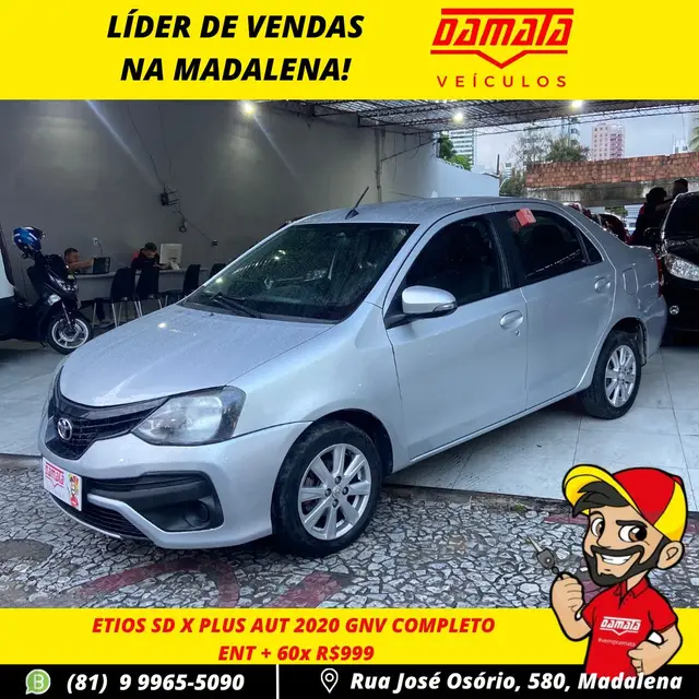 Carro Toyota Etios Sedan 2020 X Plus 1.5 (Aut) (Flex)