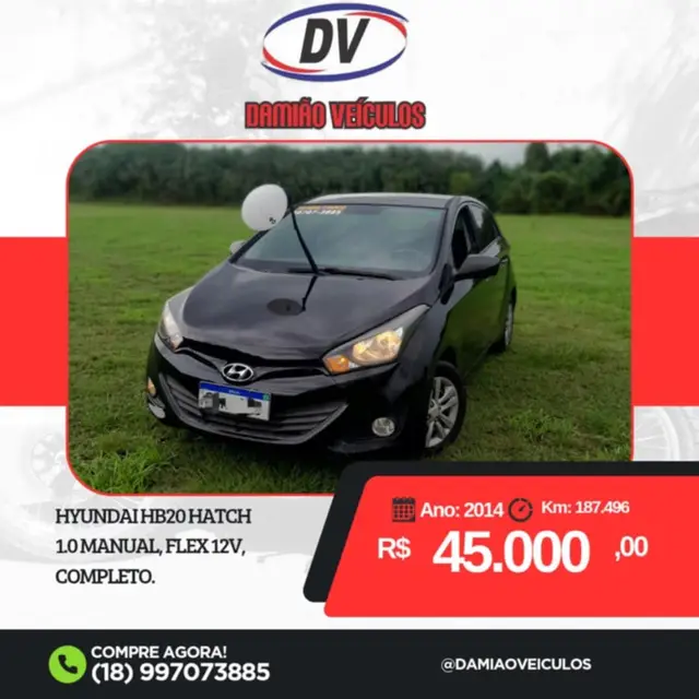 Carro Hyundai HB20 2014 1.0 Comfort (Flex)