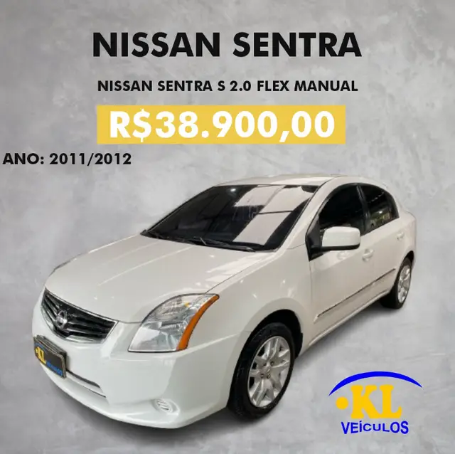 Carro Nissan Sentra 2012 S 2.0/ 2.0 Flex Fuel 16V Mec.