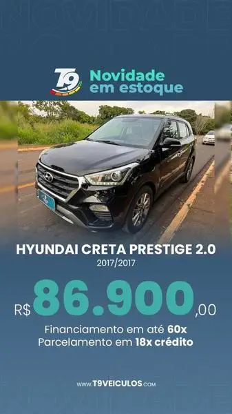 Carro Hyundai Creta 2017 Prestige 2.0 (Aut) (Flex)