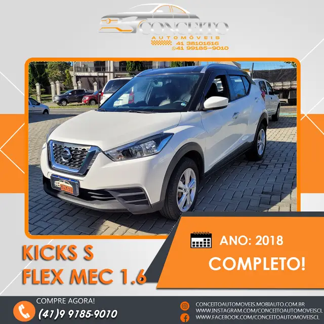 Carro Nissan Kicks 2018 1.6 S (Flex)