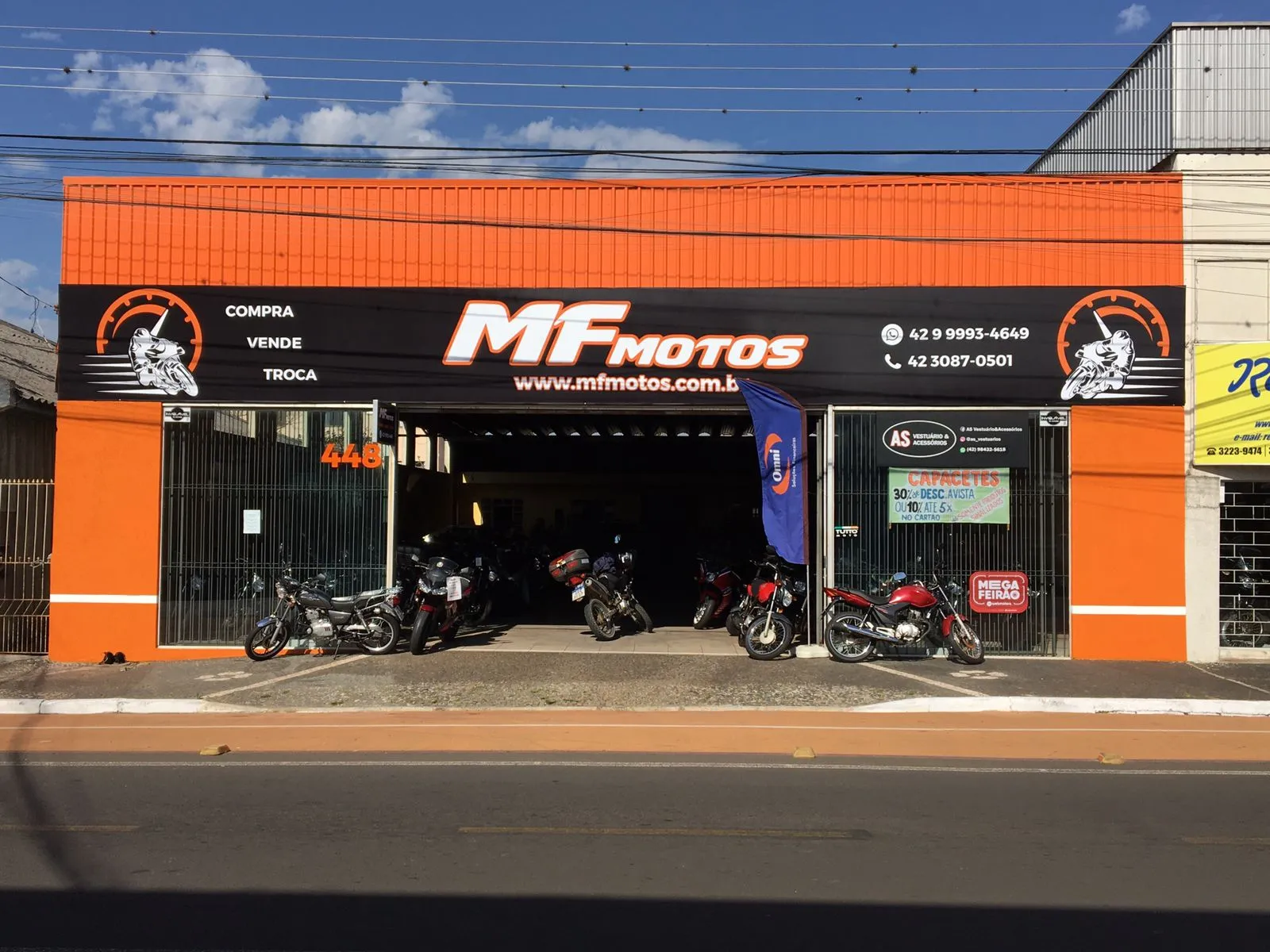 Fachada da loja MF Motos - Ponta Grossa - PR