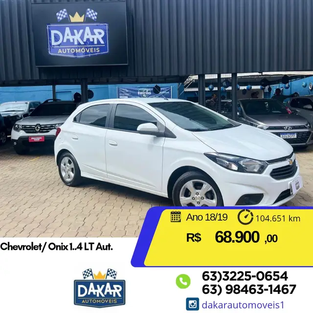 Carro Chevrolet Onix 2019 1.4 LT SPE/4 (Aut)