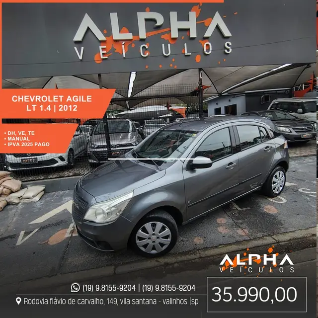 Carro Chevrolet Agile 2012 LT 1.4 8V (Flex)