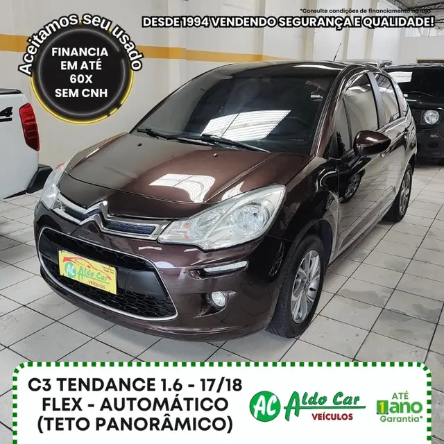 Carro Citroën C3 2018 Tendance 1.6 VTI 120 (Flex) (Aut)