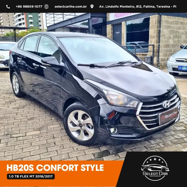 Carro Hyundai HB20S 2017 1.0 Comfort Style Turbo (Flex)