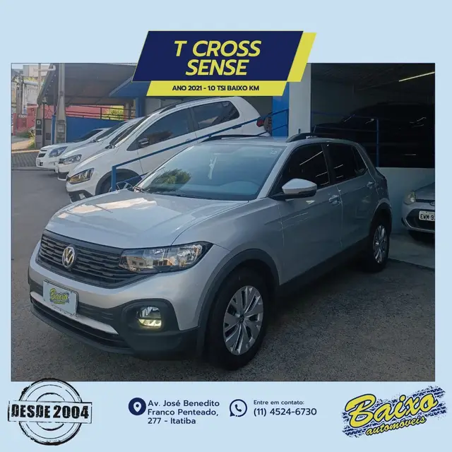 Carro Volkswagen T-Cross 2021 1.0 200 TSI Sense (Aut) (Flex)
