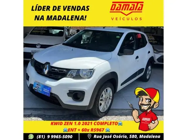 Carro Renault Kwid 2021 Zen 1.0 12v SCe (Flex)