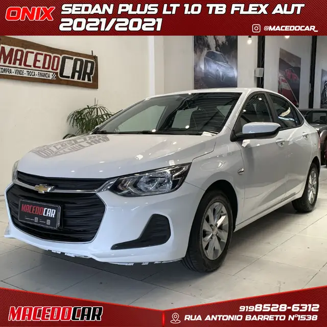 Carro Chevrolet Onix Plus 2021 1.0 LT Turbo (Flex) (Aut)