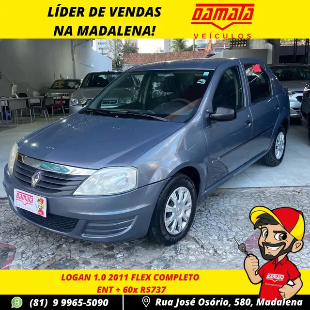 Carro Renault Logan 2011 Authentique 1.0 16V (flex)