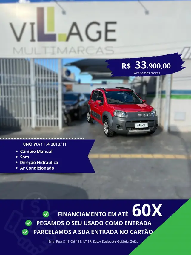Carro Fiat Uno 2011 Way 1.4 8V (Flex) 4p