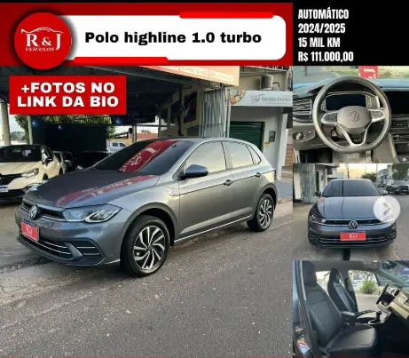 Carro Volkswagen Polo 2025 Highline TSI 1.0 Flex 12V Aut.
