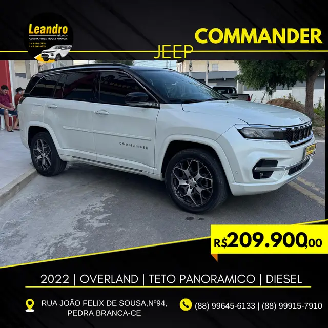 Carro Jeep Commander 2022 Overland TD380 Diesel 4x4 (Aut)
