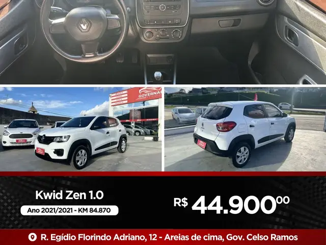 Carro Renault Kwid 2021 Zen 1.0 12v SCe (Flex)