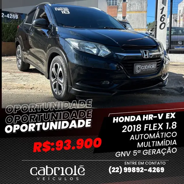 Carro Honda HR-V 2018 EX CVT 1.8 I-VTEC FlexOne