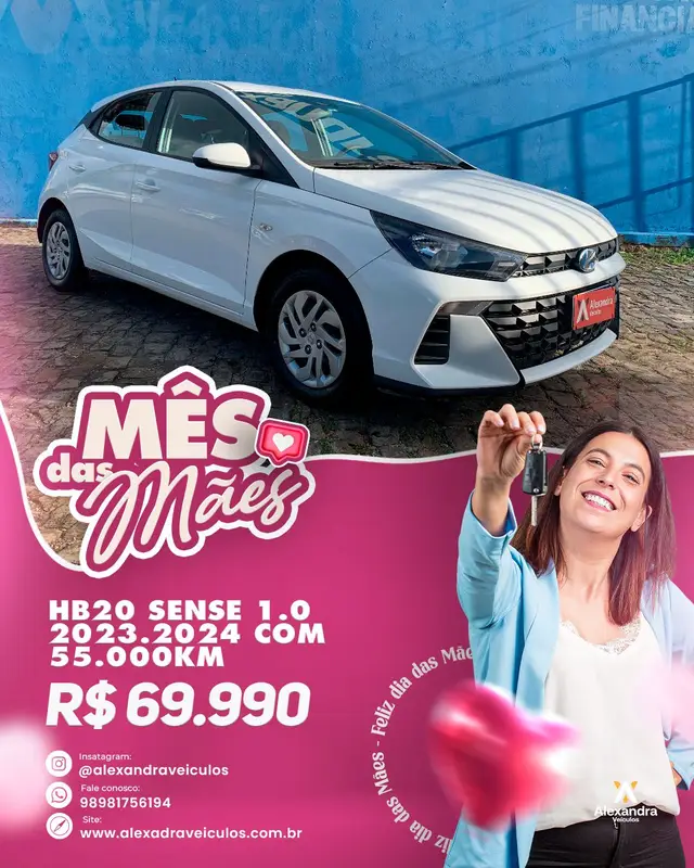 Carro Hyundai HB20 2024 Sense 1.0 (Mec.)