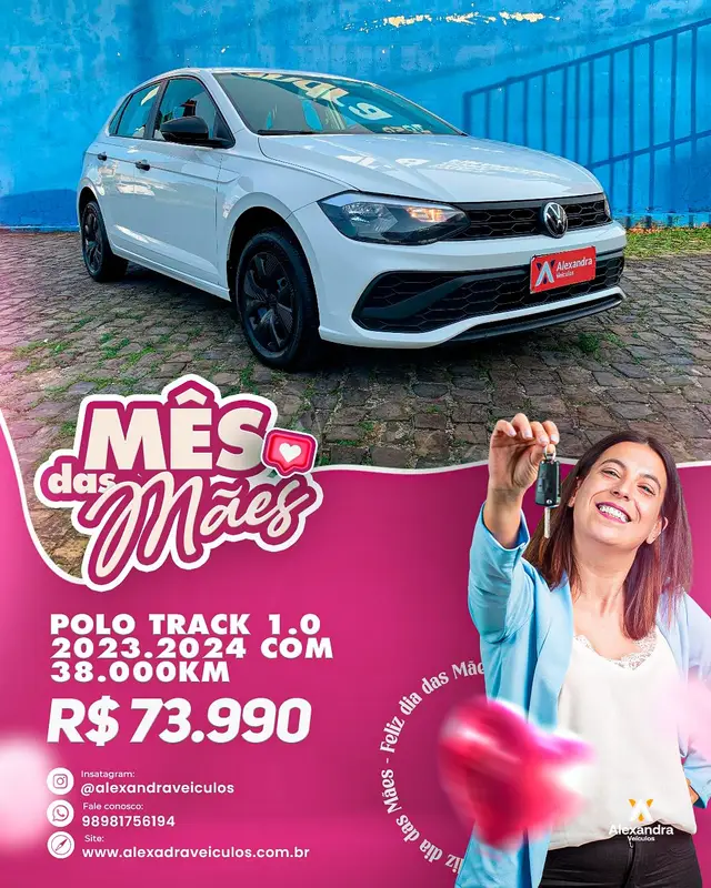 Carro Volkswagen Polo 2024 Track 1.0 Flex 12V 5p